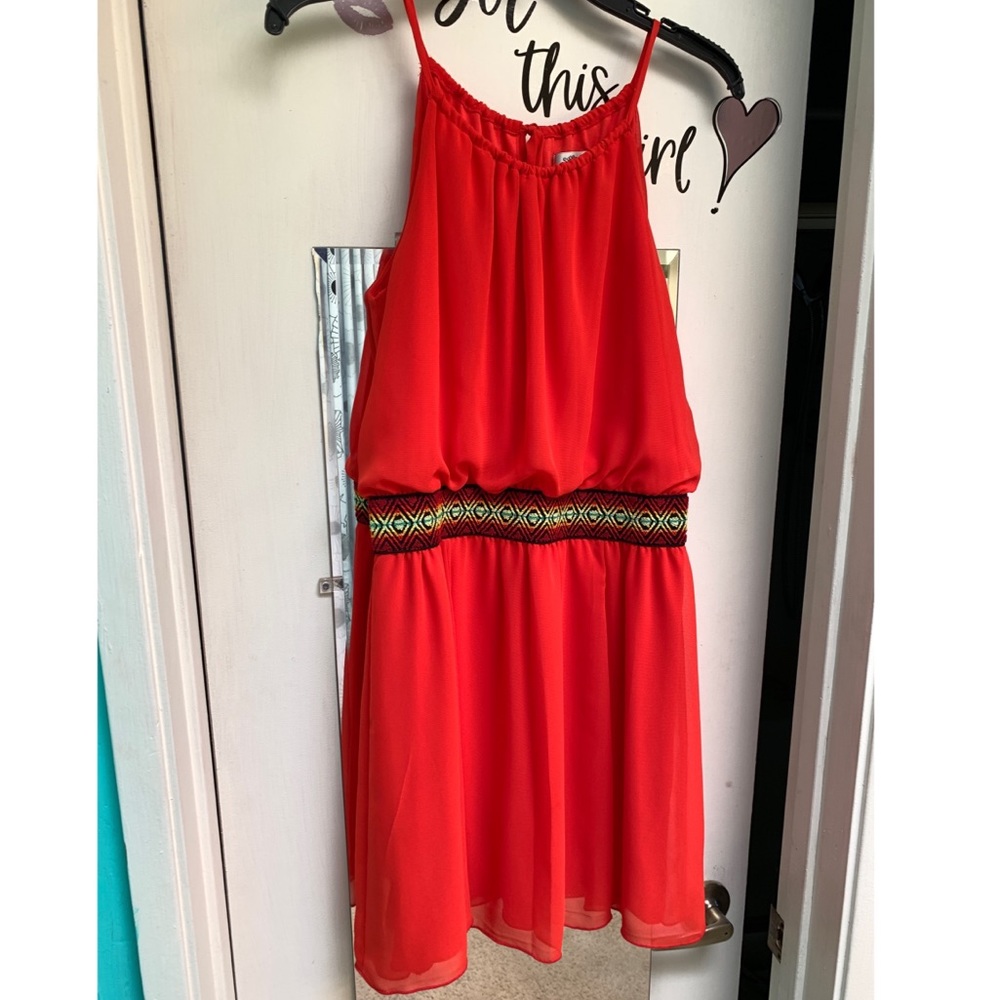 Vibrant red dress